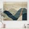 Designart - Abstract Geometric Landscape With Hills - Modern Print on Natural Pine Wood